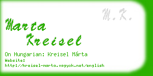 marta kreisel business card